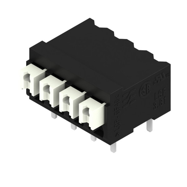 WEIDMÜLLER - Leiterplattenklemme, 3.81mm, Polzahl:4, Abgang: 90°, PUSH IN