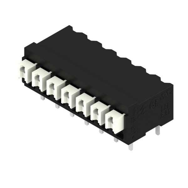 WEIDMÜLLER - Leiterplattenklemme, 3.81mm, Polzahl:7, Abgang: 90°, PUSH IN