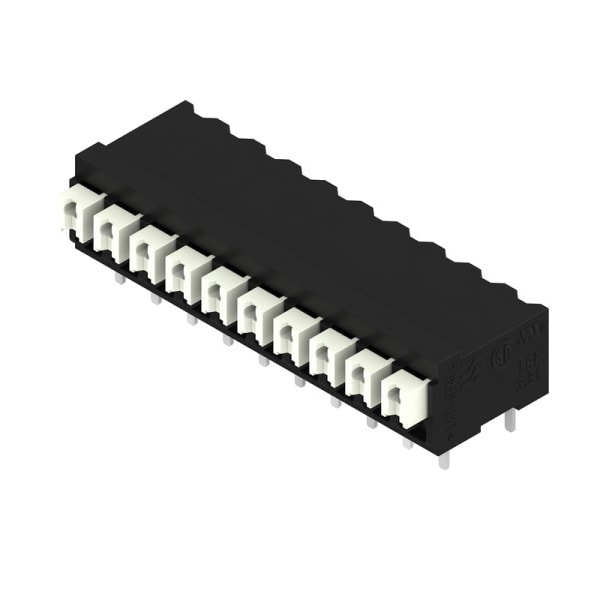 WEIDMÜLLER - Leiterplattenklemme, 3.81mm, Polzahl:10, Abgang: 90°, PUSH IN