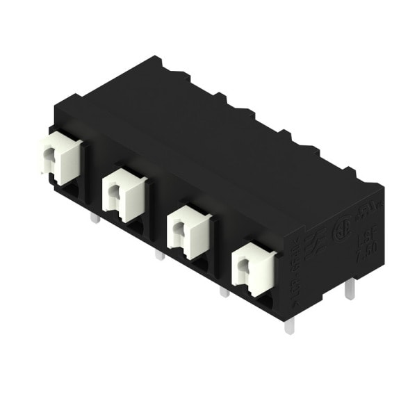 WEIDMÜLLER - Leiterplattenklemme, 7.50mm, Polzahl:4, Abgang: 90°, PUSH IN