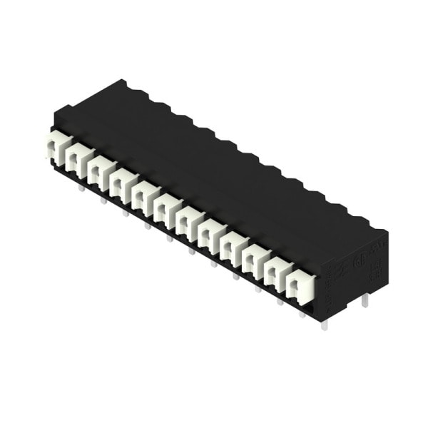 WEIDMÜLLER - Leiterplattenklemme, 3.81mm, Polzahl:12, Abgang: 90°, PUSH IN