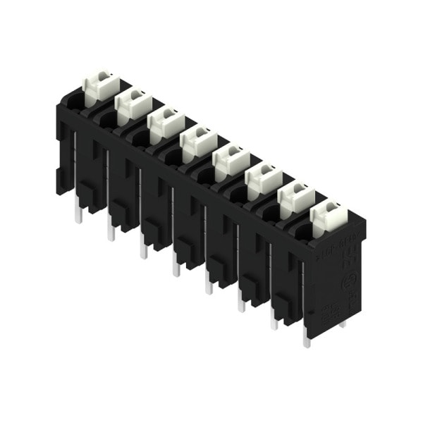 WEIDMÜLLER - Leiterplattenklemme, 5.00mm, Polzahl:8, Abgang: 180°, PUSH IN