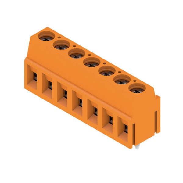 WEIDMÜLLER - Leiterplattenklemme, 5.00mm, Polzahl:7, Abgang: 90°, Zugbügelanschluss