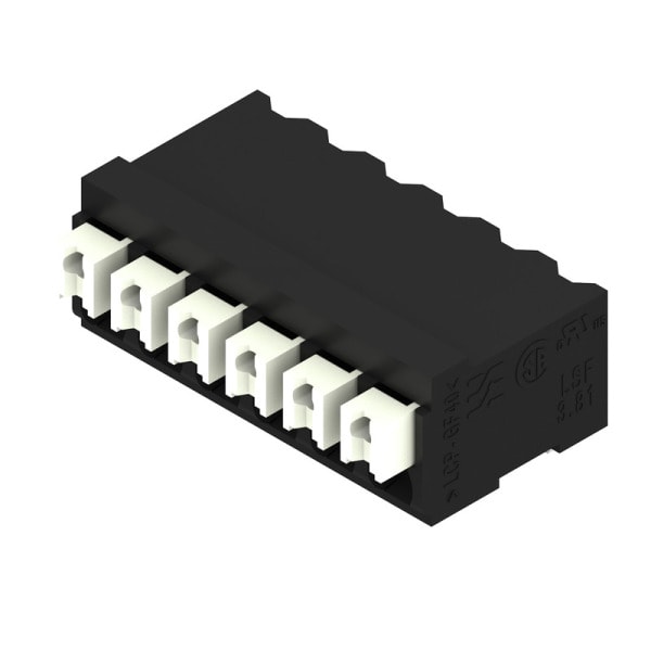 WEIDMÜLLER - Leiterplattenklemme, 3.81mm, Polzahl:6, Abgang: 90°, PUSH IN