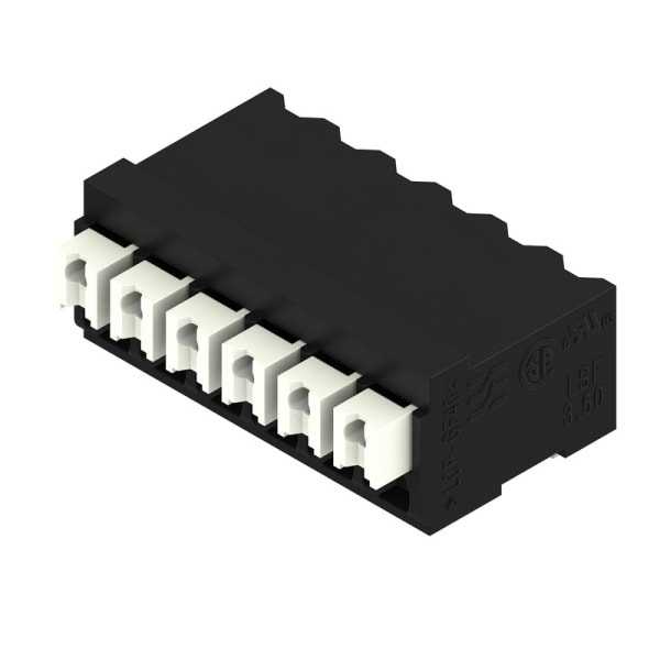 WEIDMÜLLER - Leiterplattenklemme, 3.50mm, Polzahl:6, Abgang: 90°, PUSH IN