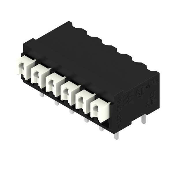 WEIDMÜLLER - Leiterplattenklemme, 3.81mm, Polzahl:6, Abgang: 90°, PUSH IN