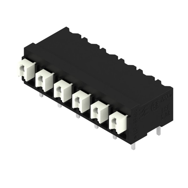 WEIDMÜLLER - Leiterplattenklemme, 5.08mm, Polzahl:6, Abgang: 90°, PUSH IN