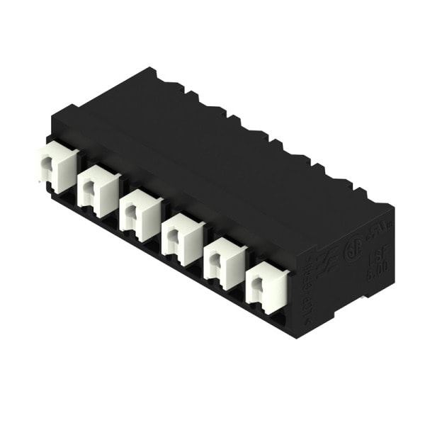 WEIDMÜLLER - Leiterplattenklemme, 5.00mm, Polzahl:6, Abgang: 90°, PUSH IN