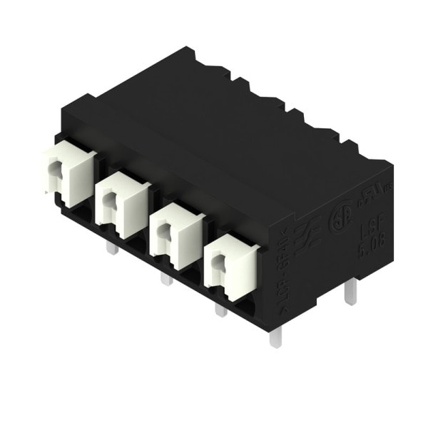 WEIDMÜLLER - Leiterplattenklemme, 5.08mm, Polzahl:4, Abgang: 90°, PUSH IN