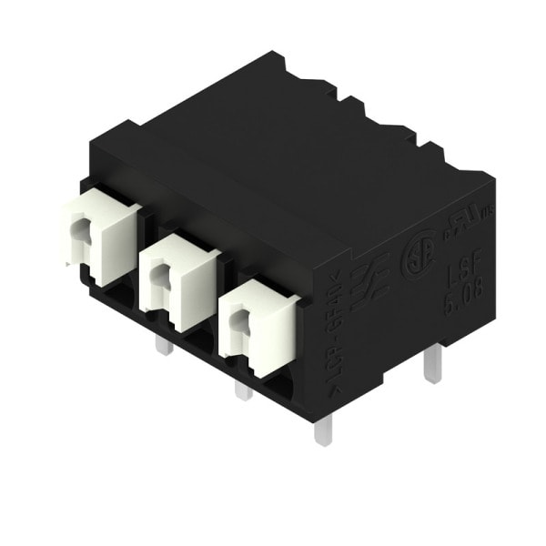 WEIDMÜLLER - Leiterplattenklemme, 5.08mm, Polzahl:3, Abgang: 90°, PUSH IN