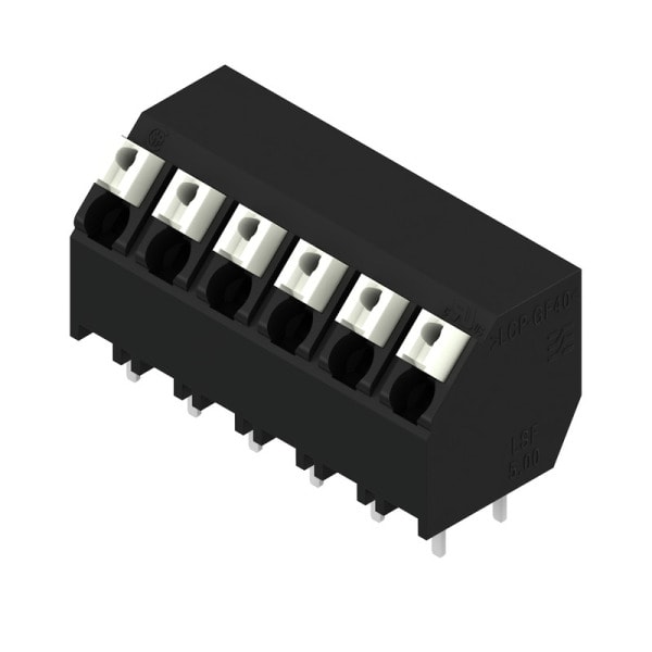 WEIDMÜLLER - Leiterplattenklemme, 5.00mm, Polzahl:6, Abgang: 135°, PUSH IN