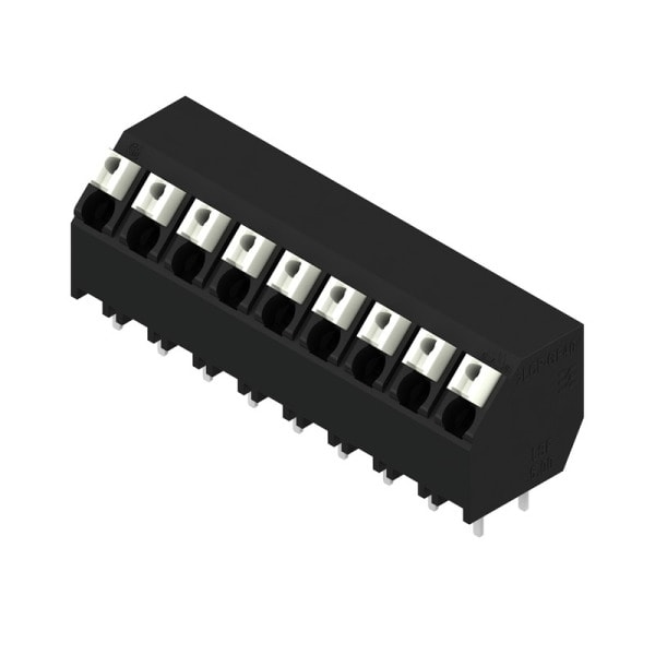 WEIDMÜLLER - Leiterplattenklemme, 5.00mm, Polzahl:9, Abgang: 135°, PUSH IN