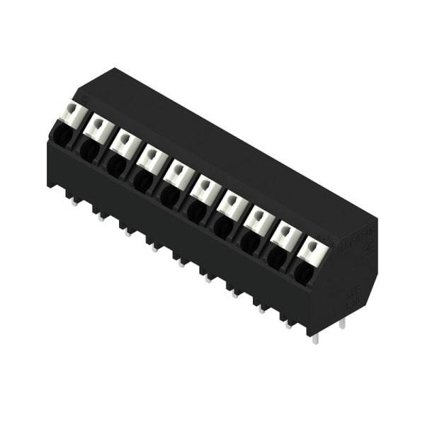 WEIDMÜLLER - Leiterplattenklemme, 5.00mm, Polzahl:10, Abgang: 135°, PUSH IN
