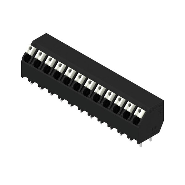 WEIDMÜLLER - Leiterplattenklemme, 5.00mm, Polzahl:12, Abgang: 135°, PUSH IN