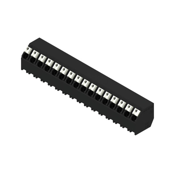 WEIDMÜLLER - Leiterplattenklemme, 5.08mm, Polzahl:16, Abgang: 135°, PUSH IN