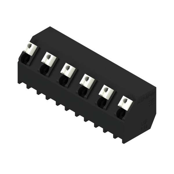 WEIDMÜLLER - Leiterplattenklemme, 7.50mm, Polzahl:6, Abgang: 135°, PUSH IN