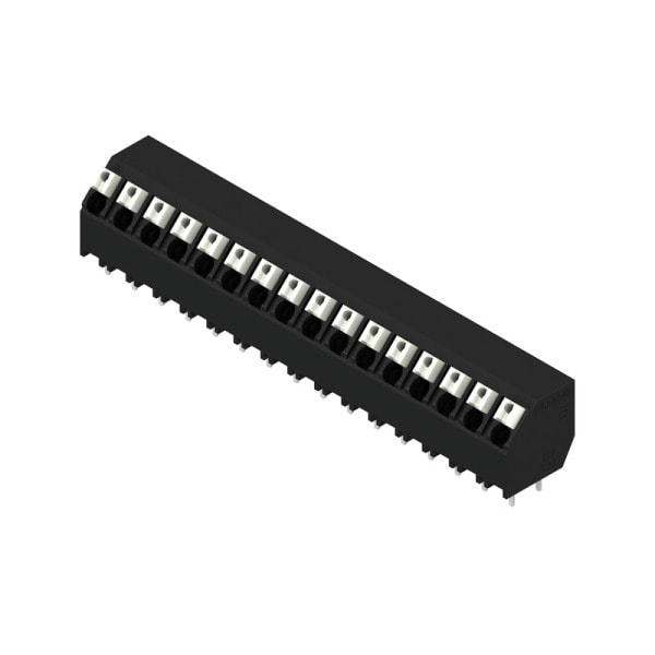 WEIDMÜLLER - Leiterplattenklemme, 5.08mm, Polzahl:16, Abgang: 135°, PUSH IN