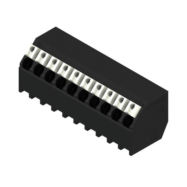 WEIDMÜLLER - Leiterplattenklemme, 3.81mm, Polzahl:10, Abgang: 135°, PUSH IN