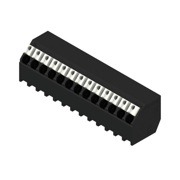 WEIDMÜLLER - Leiterplattenklemme, 3.81mm, Polzahl:13, Abgang: 135°, PUSH IN