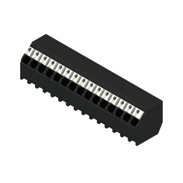 WEIDMÜLLER - Leiterplattenklemme, 3.81mm, Polzahl:15, Abgang: 135°, PUSH IN
