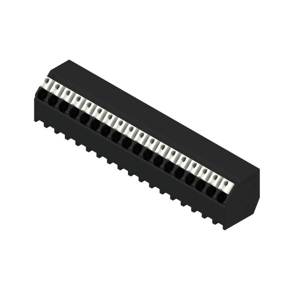 WEIDMÜLLER - Leiterplattenklemme, 3.81mm, Polzahl:18, Abgang: 135°, PUSH IN