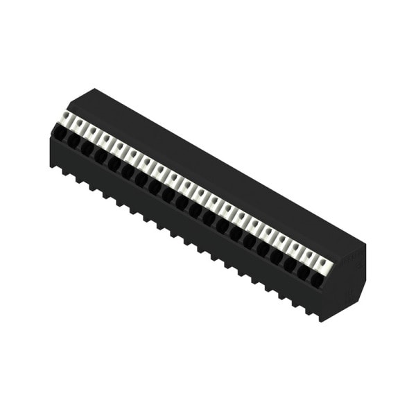 WEIDMÜLLER - Leiterplattenklemme, 3.81mm, Polzahl:20, Abgang: 135°, PUSH IN