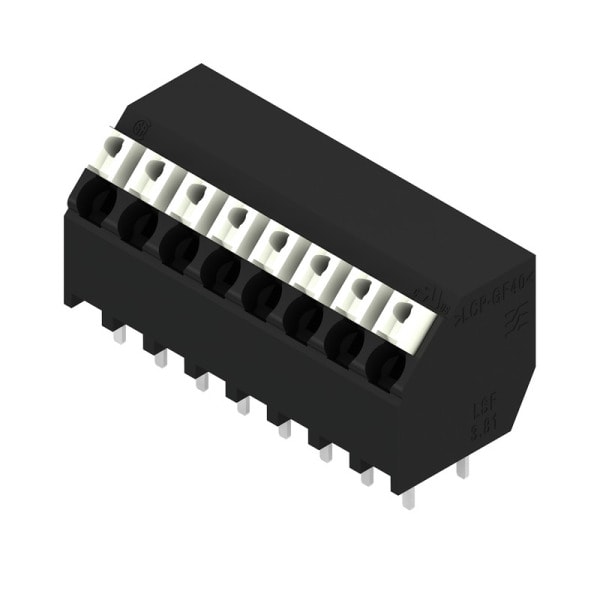 WEIDMÜLLER - Leiterplattenklemme, 3.81mm, Polzahl:8, Abgang: 135°, PUSH IN