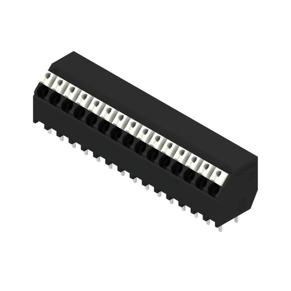 WEIDMÜLLER - Leiterplattenklemme, 3.81mm, Polzahl:15, Abgang: 135°, PUSH IN