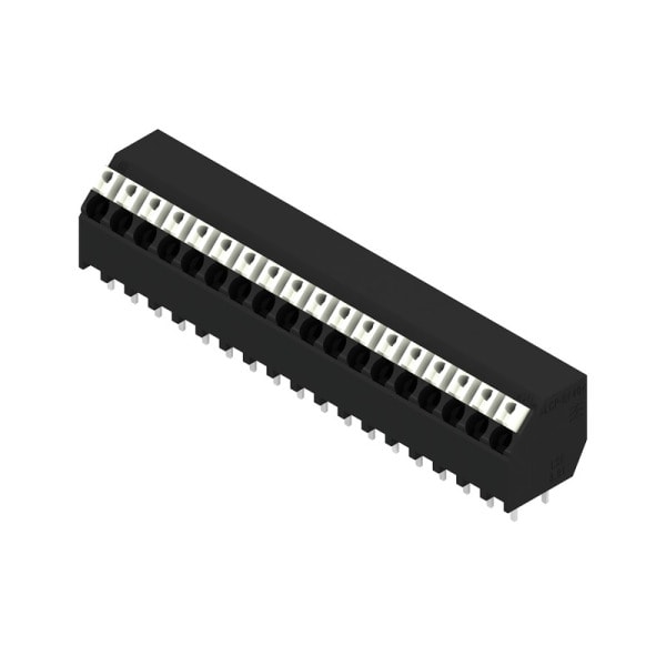 WEIDMÜLLER - Leiterplattenklemme, 3.81mm, Polzahl:18, Abgang: 135°, PUSH IN