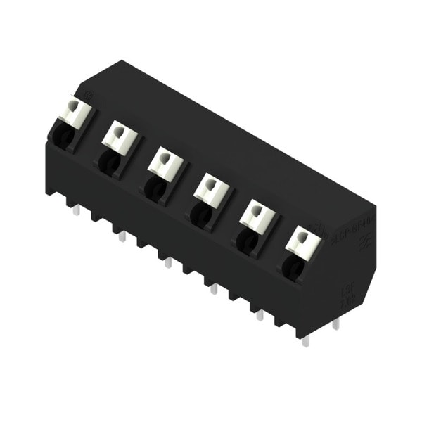 WEIDMÜLLER - Leiterplattenklemme, 7.62mm, Polzahl:6, Abgang: 135°, PUSH IN