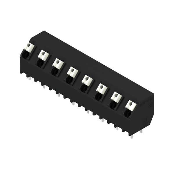 WEIDMÜLLER - Leiterplattenklemme, 7.62mm, Polzahl:8, Abgang: 135°, PUSH IN