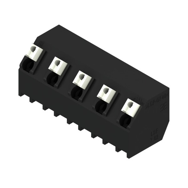 WEIDMÜLLER - Leiterplattenklemme, 7.62mm, Polzahl:5, Abgang: 135°, PUSH IN
