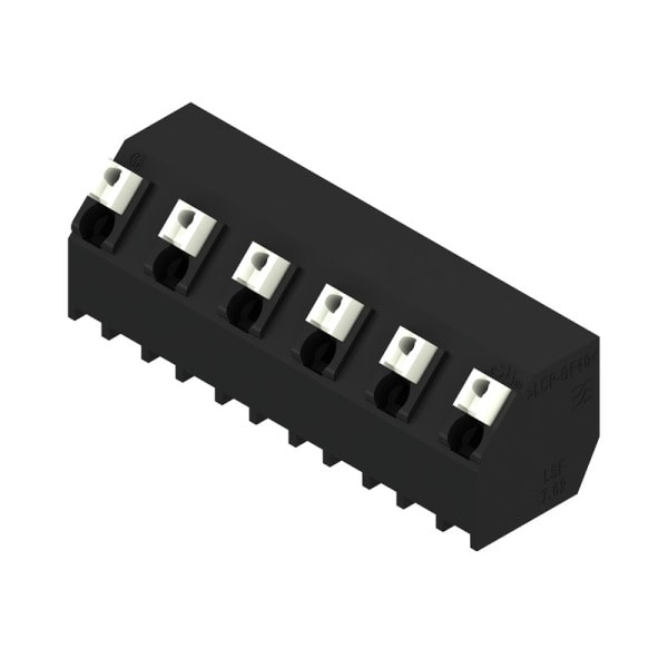 WEIDMÜLLER - Leiterplattenklemme, 7.62mm, Polzahl:6, Abgang: 135°, PUSH IN