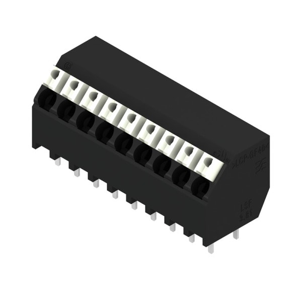 WEIDMÜLLER - Leiterplattenklemme, 3.81mm, Polzahl:9, Abgang: 135°, PUSH IN