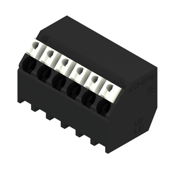 WEIDMÜLLER - Leiterplattenklemme, 3.81mm, Polzahl:6, Abgang: 135°, PUSH IN
