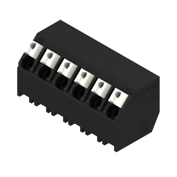 WEIDMÜLLER - Leiterplattenklemme, 5.08mm, Polzahl:6, Abgang: 135°, PUSH IN