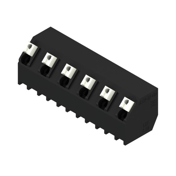 WEIDMÜLLER - Leiterplattenklemme, 7.50mm, Polzahl:6, Abgang: 135°, PUSH IN