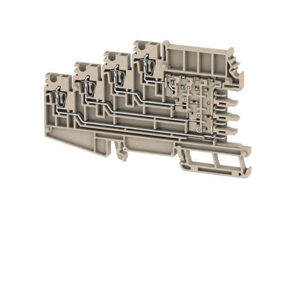 WEIDMÜLLER - Mehrstock-Reihenklemme, Zugfederanschluss, 2.5mm², 250V, 10A, dunkelbeige