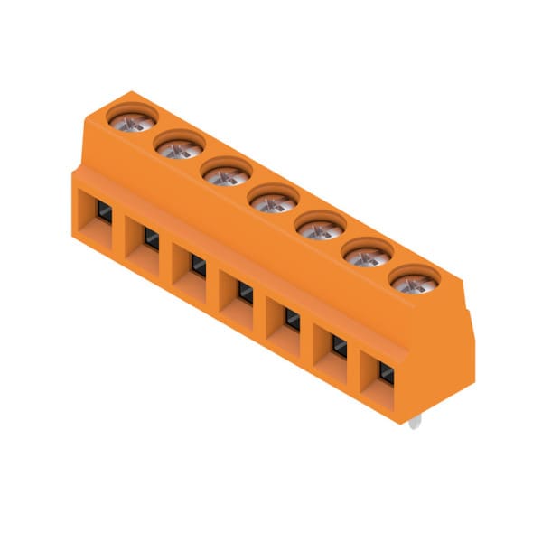 WEIDMÜLLER - Leiterplattenklemme, 5.08mm, Polzahl:7, Abgang: 90°, Zugbügelanschluss