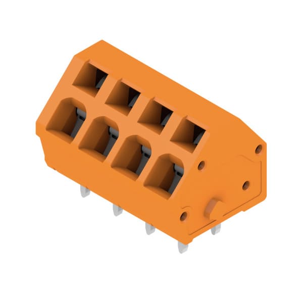 WEIDMÜLLER - Leiterplattenklemme, 5.00mm, Polzahl:4, Abgang: 135°