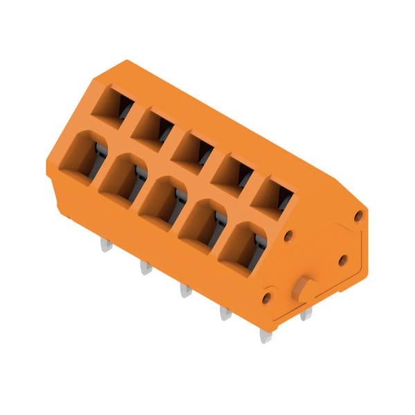 WEIDMÜLLER - Leiterplattenklemme, 5.00mm, Polzahl:5, Abgang: 135°