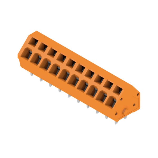 WEIDMÜLLER - Leiterplattenklemme, 5.00mm, Polzahl:10, Abgang: 135°