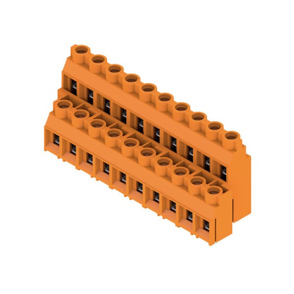 WEIDMÜLLER - Leiterplattenklemme, 9.52mm, Polzahl:20, Abgang: 90°, Zugbügelanschluss