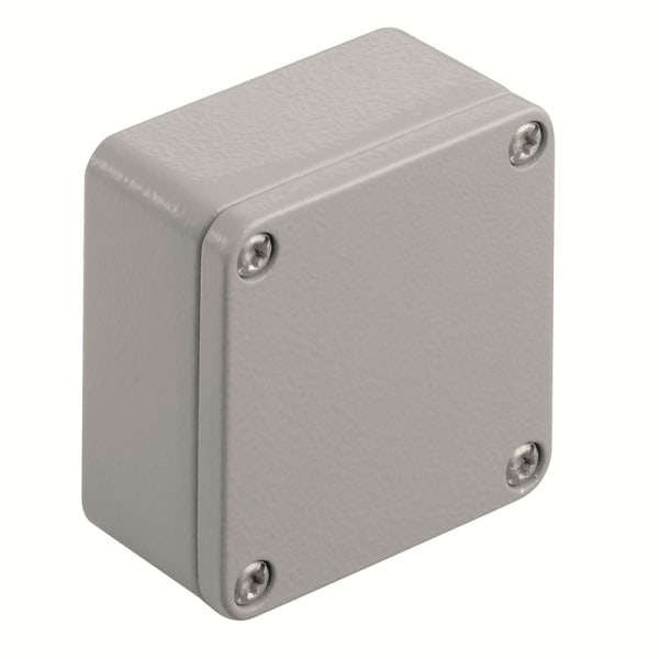 WEIDMÜLLER - Aluminium-Leergehäuse Klippon K, 58x64x34mm, Pulverbeschichtet, silbergrau