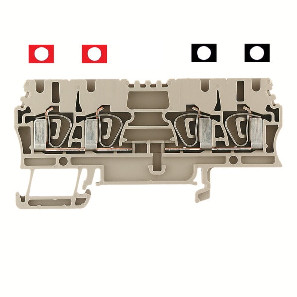 WEIDMÜLLER - Durchgangs-Reihenklemme, Zugfederanschluss, 2.5mm², 800V, 24A, dunkelbeige
