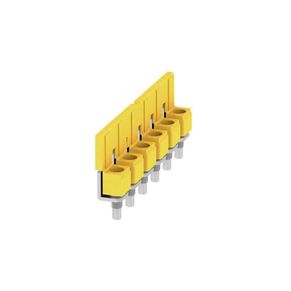 WEIDMÜLLER - Querverbinder, geschraubt, Pole:6, Raster 9.9mm, Isoliert, 63A, gelb