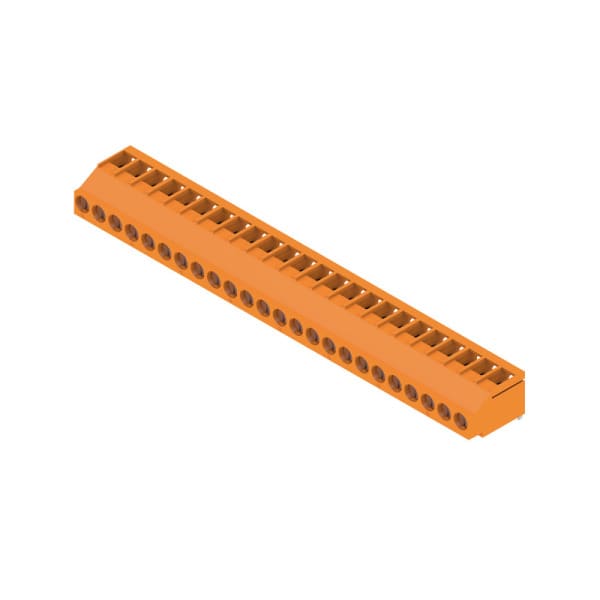 WEIDMÜLLER - Leiterplattenklemme, 5.00mm, Polzahl:24, Abgang: 180°, Zugbügelanschluss