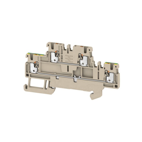 WEIDMÜLLER - Mehrstock-Reihenklemme, PUSH IN, 1.5mm², 500V, 16A, dunkelbeige