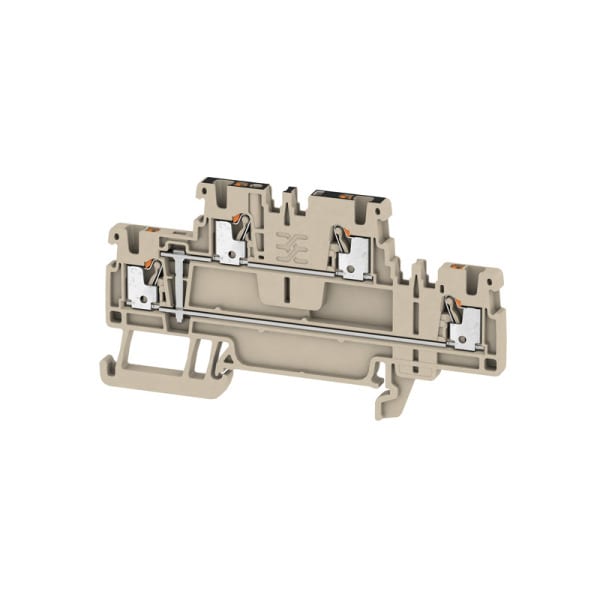 WEIDMÜLLER - Mehrstock-Reihenklemme, PUSH IN, 1.5mm², 500V, 16A, dunkelbeige
