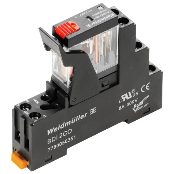 WEIDMÜLLER - Koppelrelais, 24 V AC, 2 Wechsler (AgSnO)